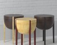 Contemporary Trio Side Tables 3d model