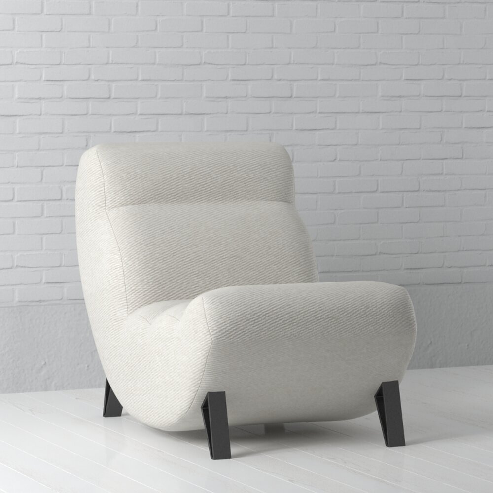 Modern Minimalist Armchair 02 3D model