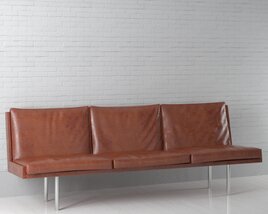 Modern Leather Sofa 10 3D-Modell