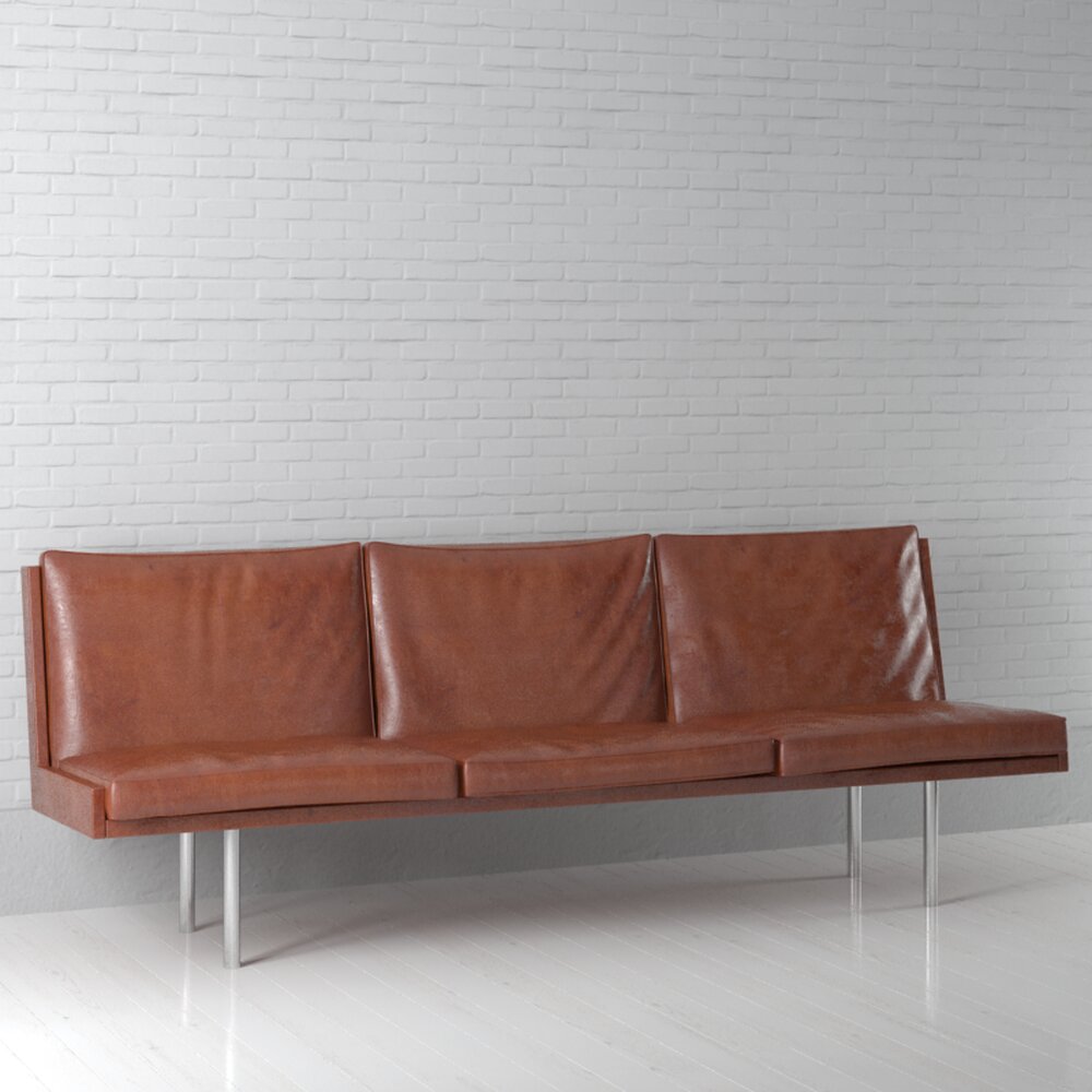 Modern Leather Sofa 10 3D-Modell