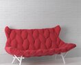Contemporary Red Loveseat 3D 모델 