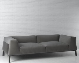 Modern Gray Sofa 02 Modelo 3D
