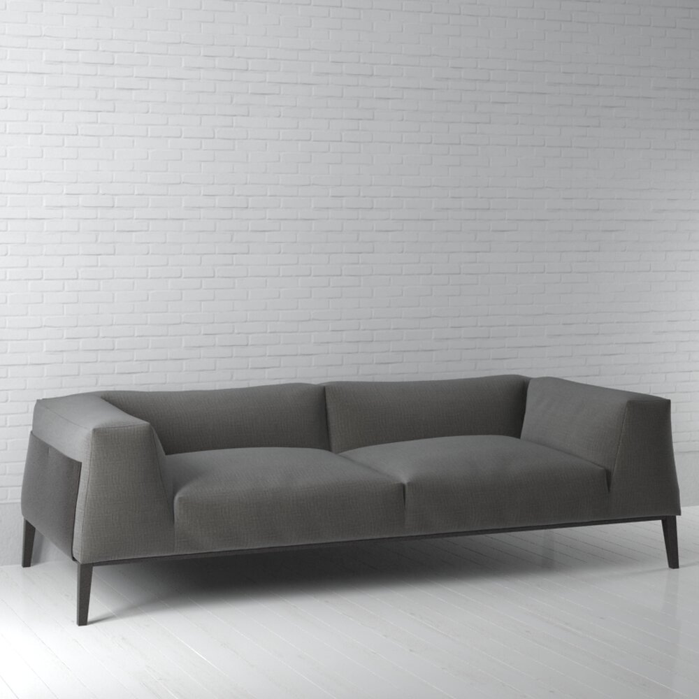 Modern Gray Sofa 02 3D 모델 