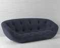 Modern Charcoal Tufted Sofa 3D-Modell