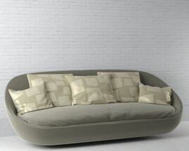 Modern Oval Sofa Modelo 3D