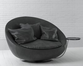Modern Round Lounge Chair 3Dモデル
