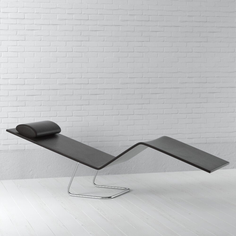 Modern Minimalist Chaise Lounge 02 3D 모델 