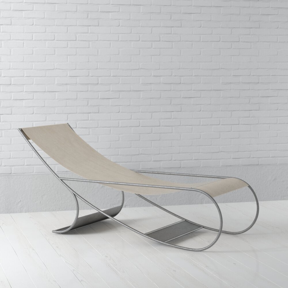 Minimalist Modern Chaise Lounge 3D model