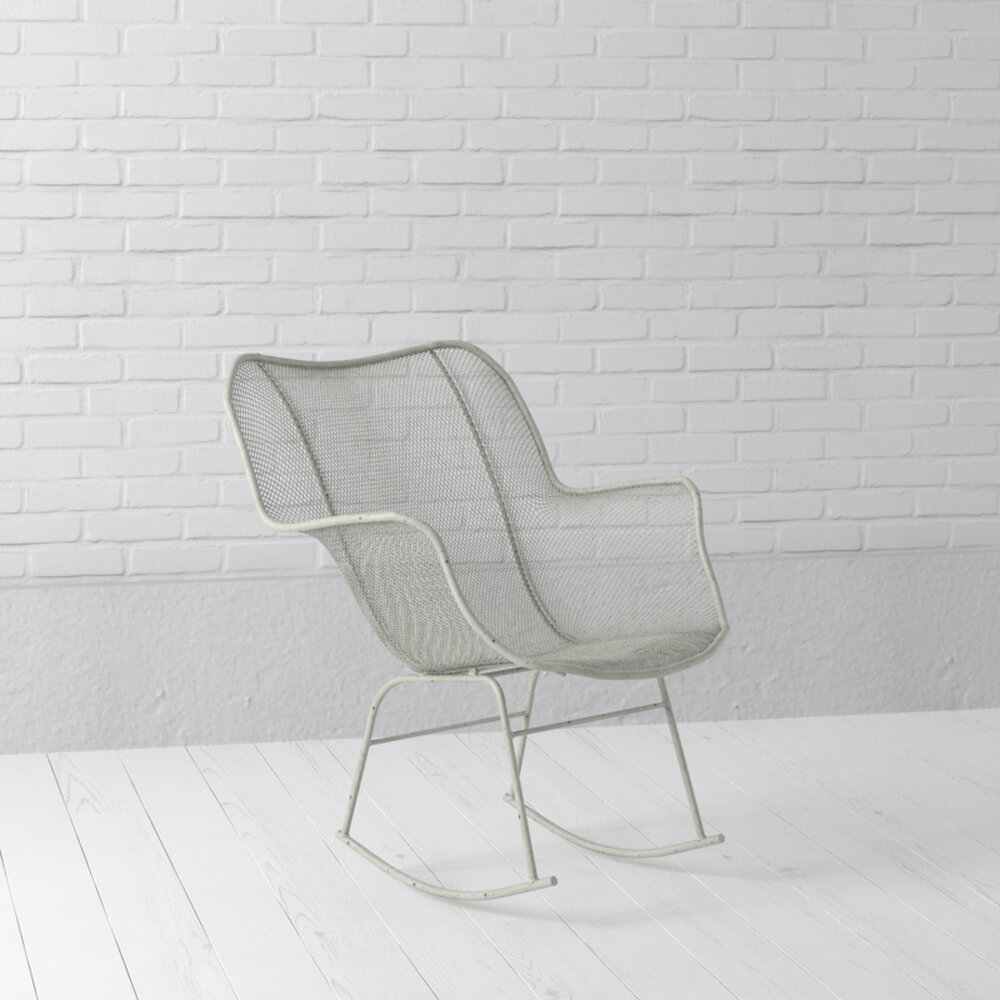 Modern Wireframe Accent Chair 3D модель