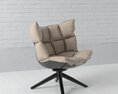 Modern Tufted Swivel Chair 3d model