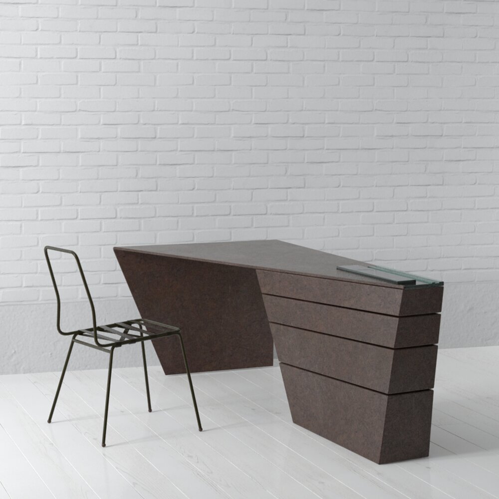 Modern Office Desk and Chair Modèle 3D