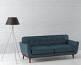 Modern Blue Sofa Modèle 3d