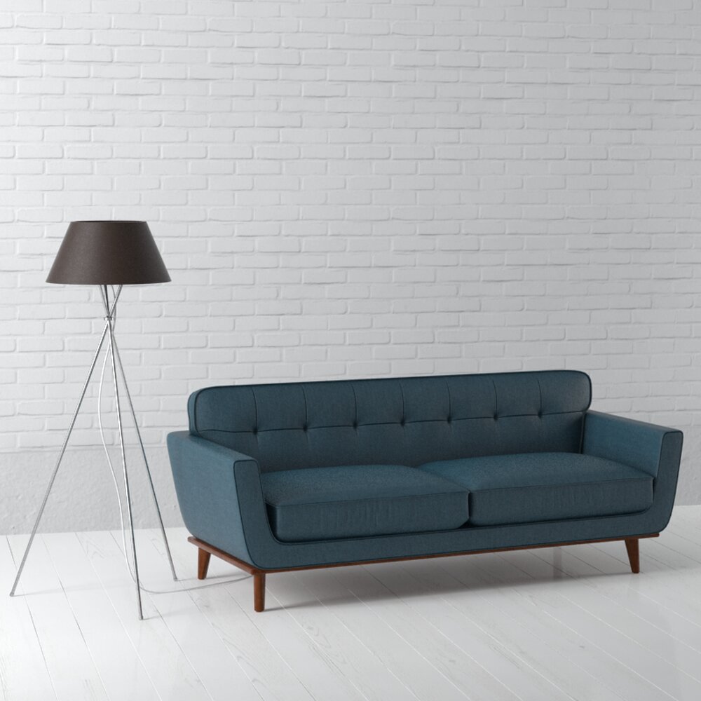 Modern Blue Sofa Modello 3D