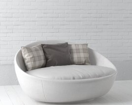 Modern Round Sofa Modelo 3D
