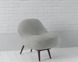Modern Grey Armchair 3D model