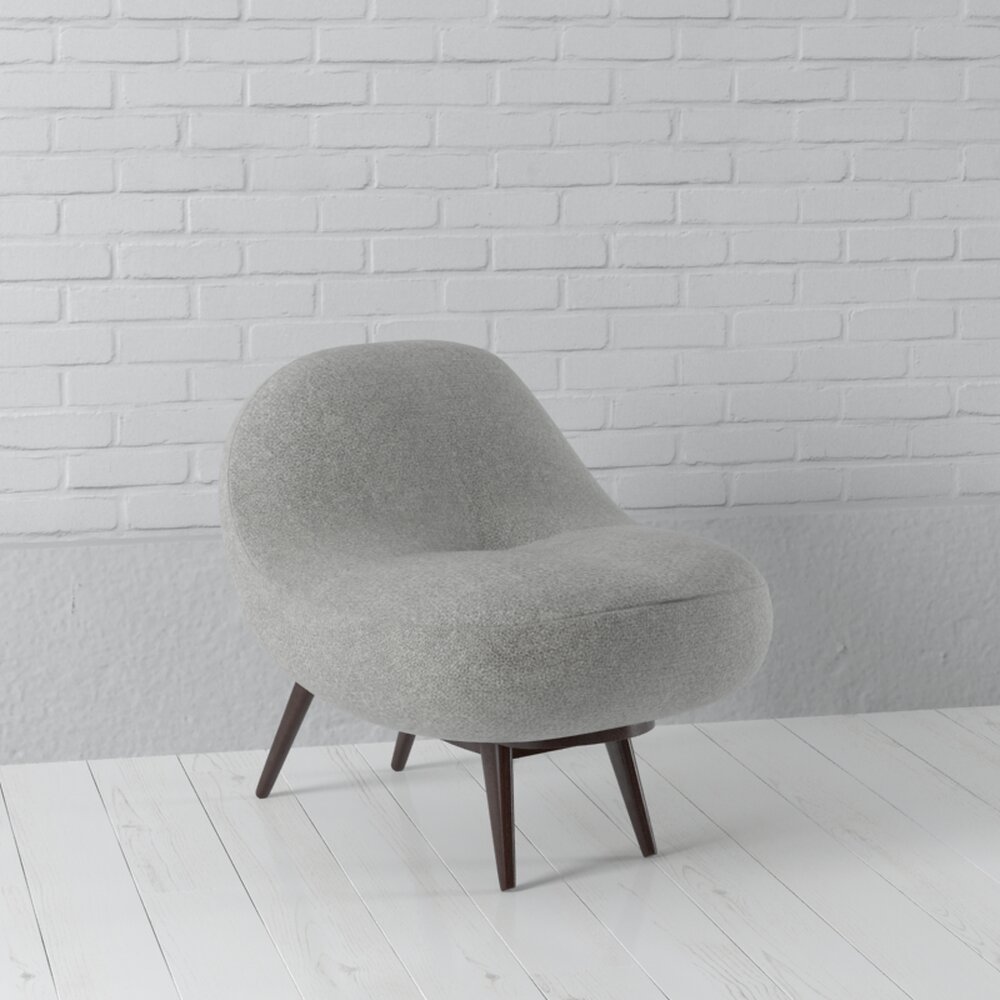 Modern Grey Armchair Modello 3D