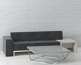 Modern Minimalist Living Room Set 02 3D模型