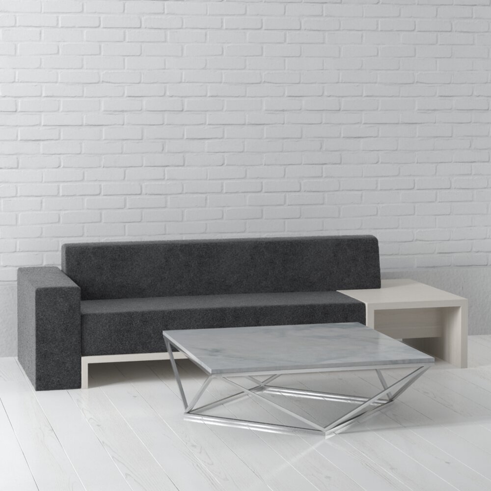 Modern Minimalist Living Room Set 02 Modèle 3D