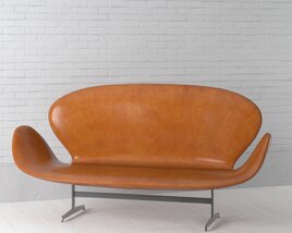Modern Leather Sofa Design 3D-Modell