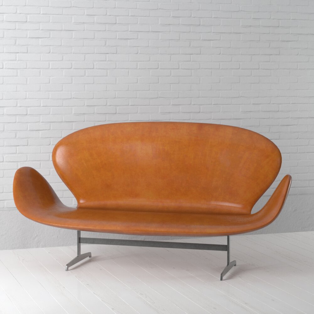 Modern Leather Sofa Design 3D-Modell