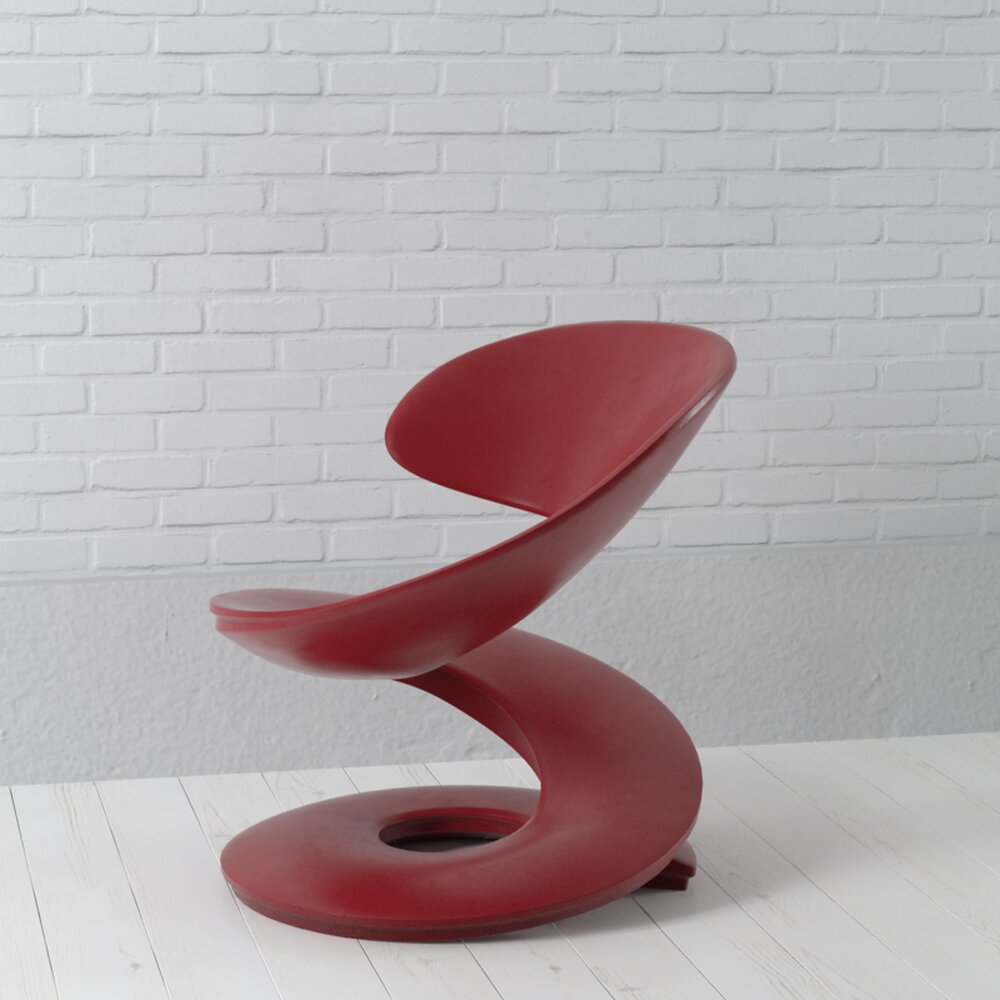 Modern Spiral Chair Design 3D model