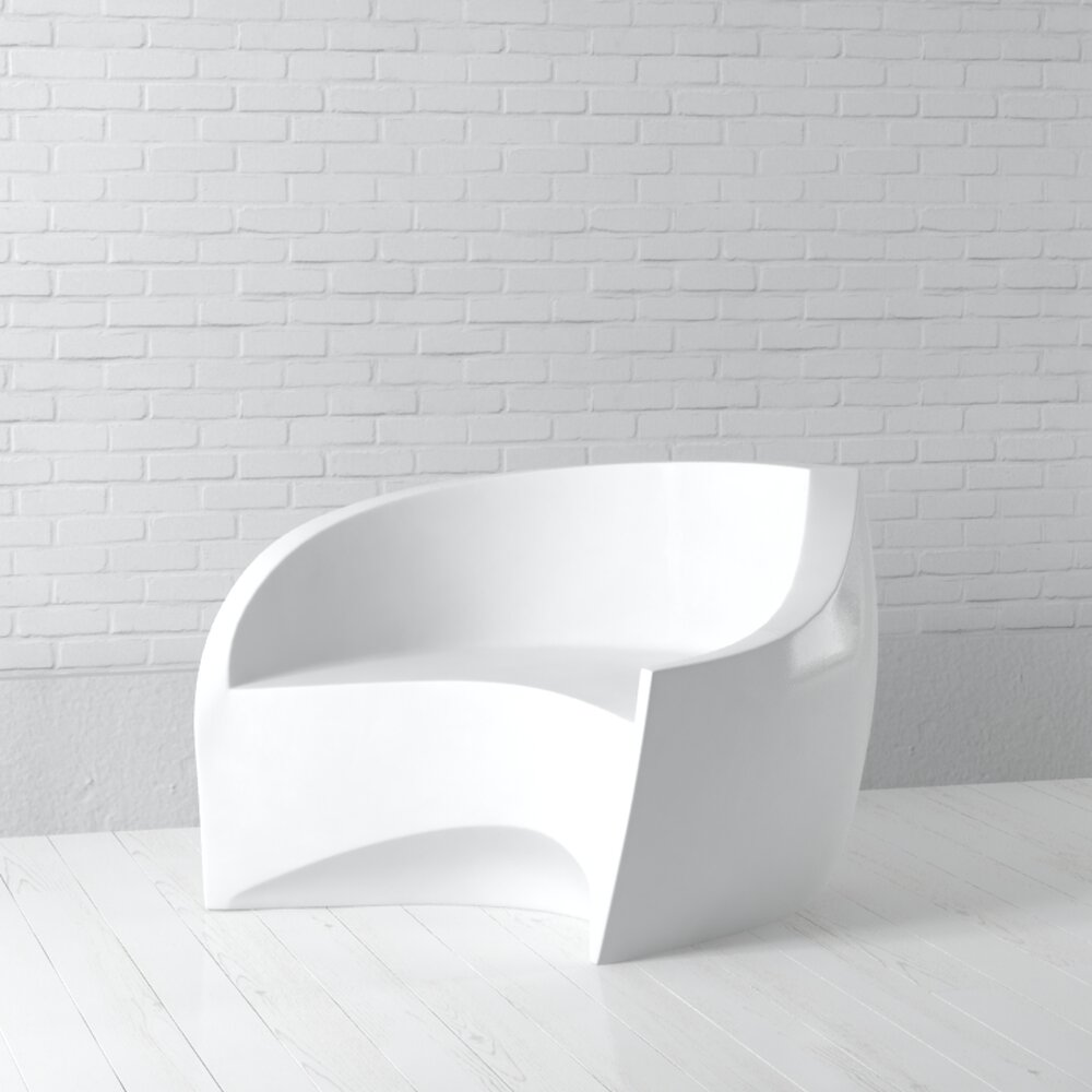 Modern White Chair 3D-Modell