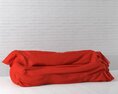Red Fabric Sofa Cover 3d model