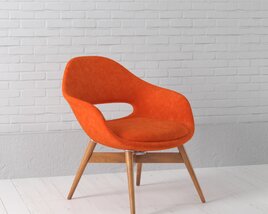 Orange Modern Armchair Modello 3D
