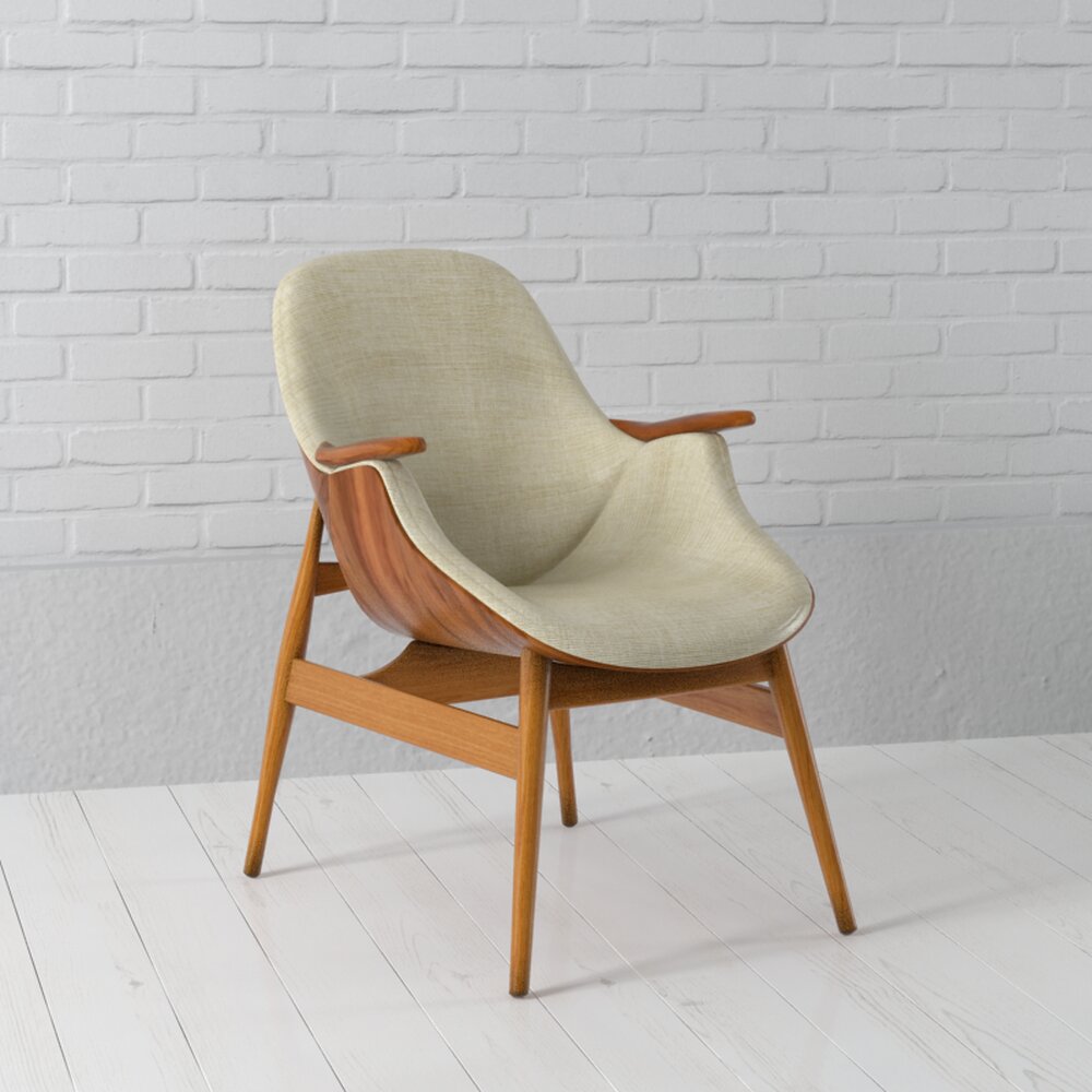 Modern Scandinavian Armchair 3D 모델 