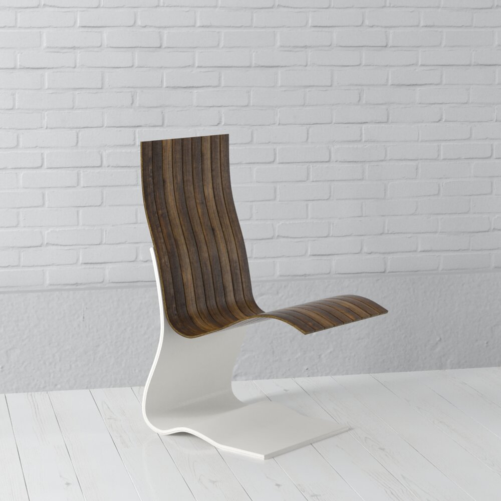 Modern S-Curve Chair 3D 모델 