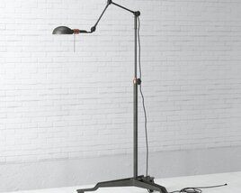 Industrial Floor Lamp 3D модель