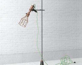 Industrial-Style Floor Lamp Modello 3D
