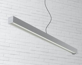 Suspended Linear LED Light Fixture 3D-Modell