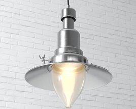 Industrial Style Pendant Light 02 3D model