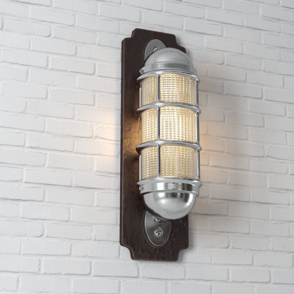 Industrial-Style Wall Sconce 02 3d model