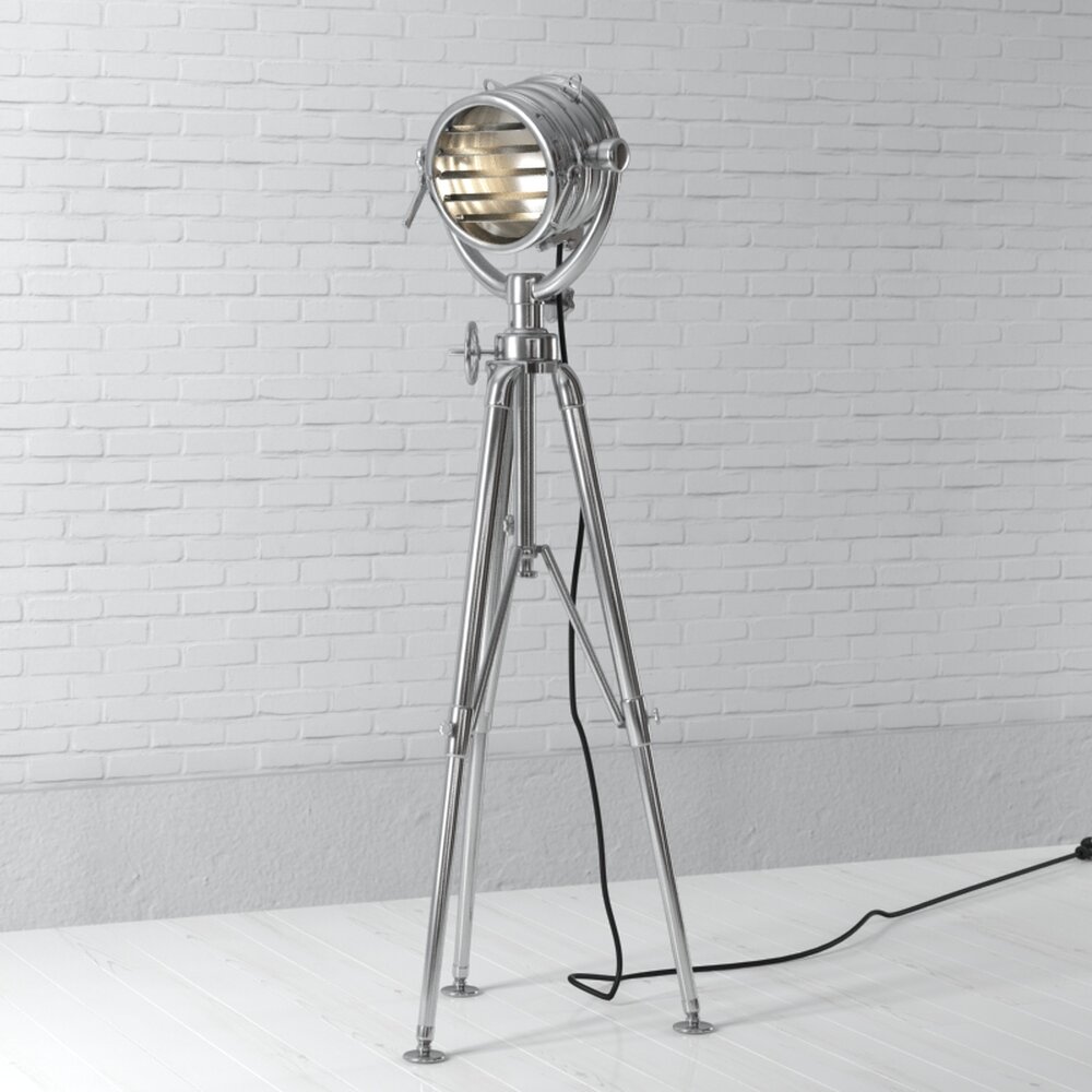 Vintage Tripod Floor Lamp 02 3Dモデル