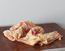 Colorful Crumpled Scarf 3D model