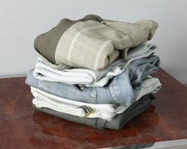 Stack of Folded Clothes 3D 모델 