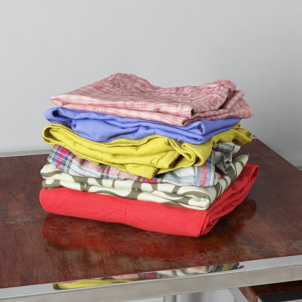 Pile of Folded Clothes 3D 모델 