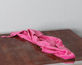 Pink Scarf on Table 3D 모델 