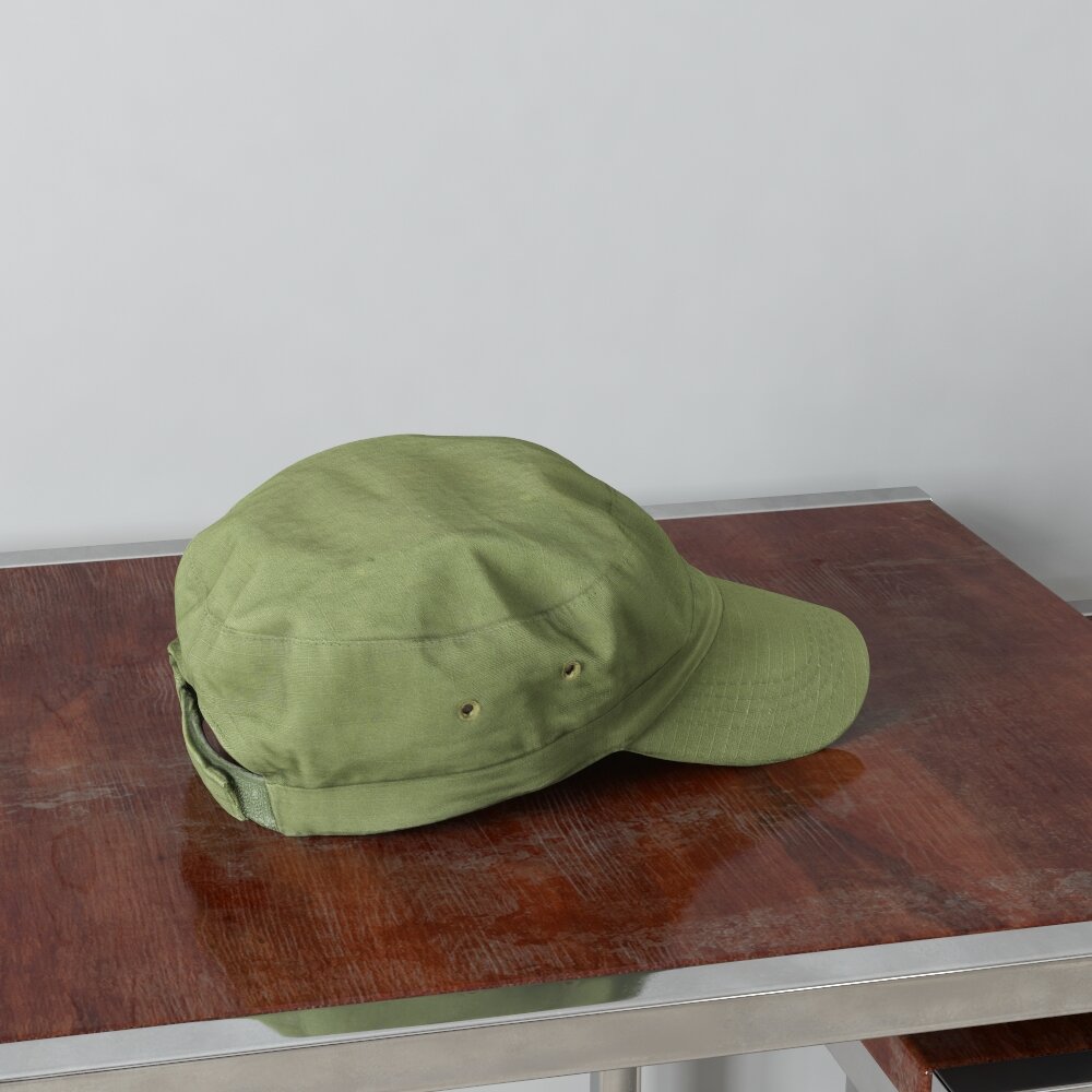 Green Baseball Cap 3D model
