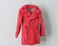 Red Women's Coat Modello 3D
