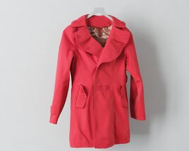 Red Women's Coat 3D модель