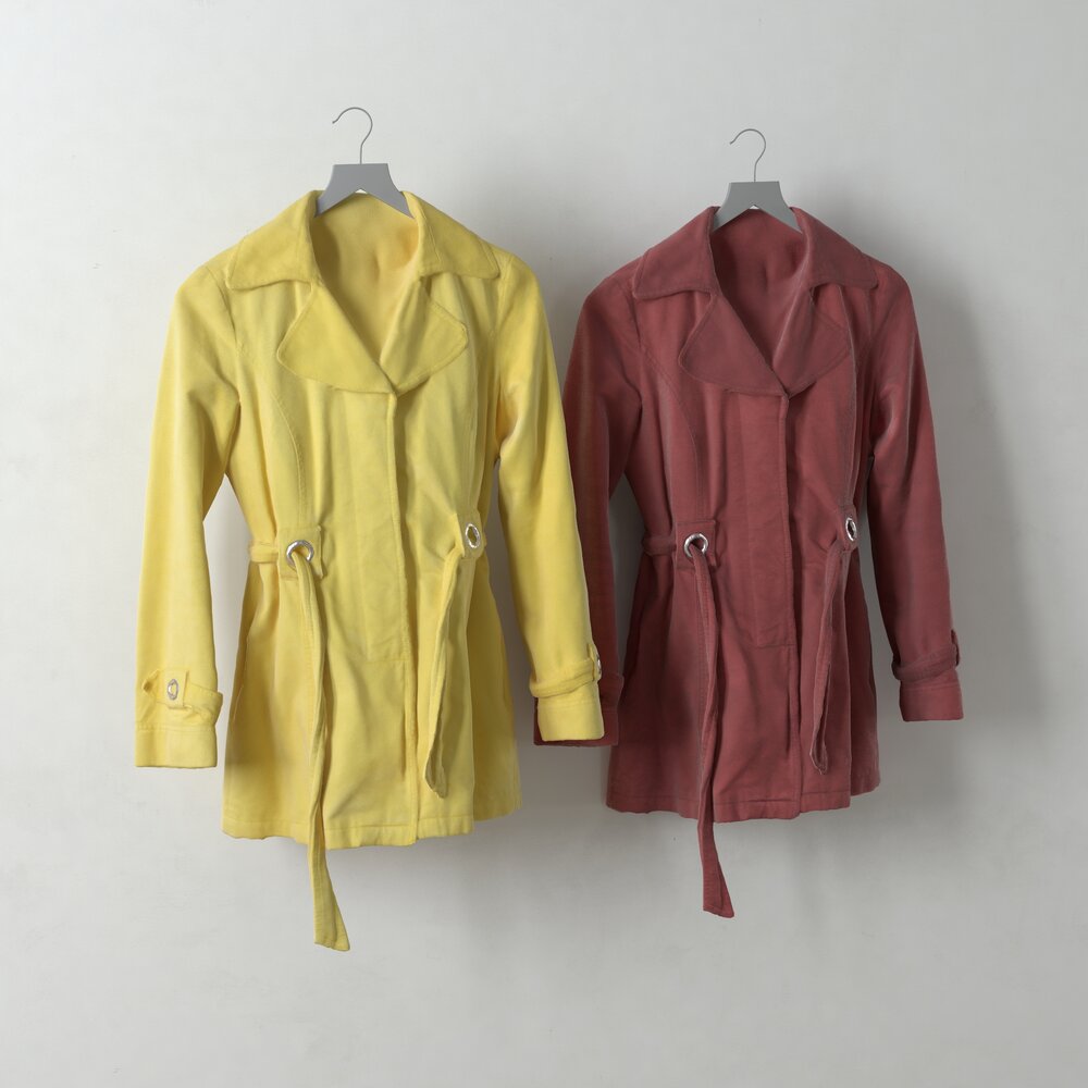 Colorful Spring Trench Coats 3D модель