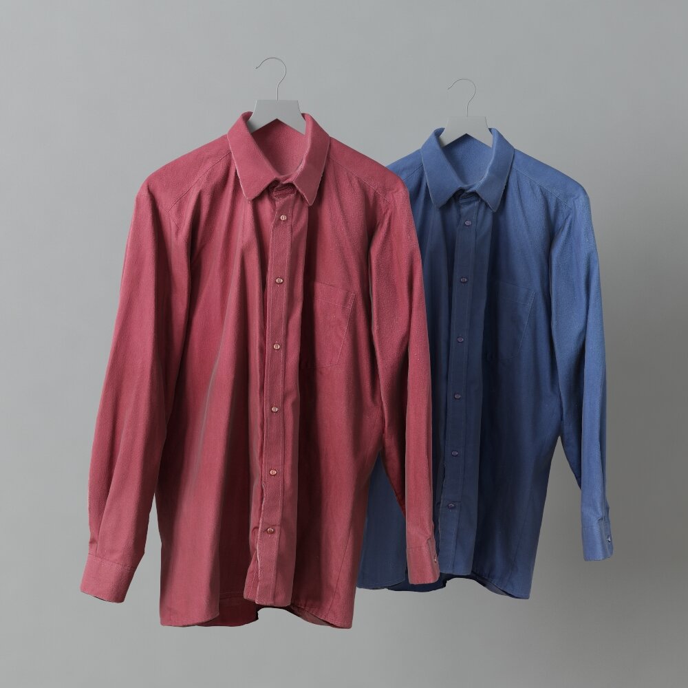 Dress Shirts Duo 3d model