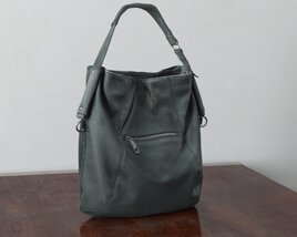 Classic Leather Tote Bag 02 Modello 3D