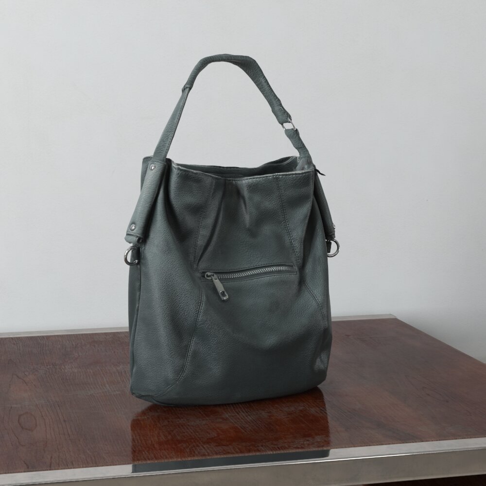 Classic Leather Tote Bag 02 3D модель