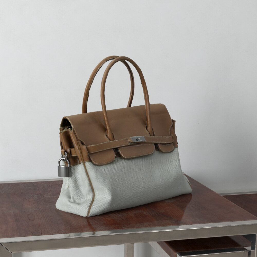 Elegant Leather Handbag 3D-Modell