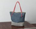 Two-Tone Casual Tote Bag 3D модель