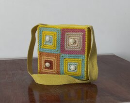Colorful Crocheted Bag 3D model